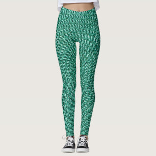 Künstlich geflochtene grüne Stoffstruktur. Leggings
