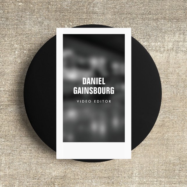 Künstlich Gerahmter Fotograf, Schwarz/Weiß-Video Visitenkarte (Von Creator hochgeladen)