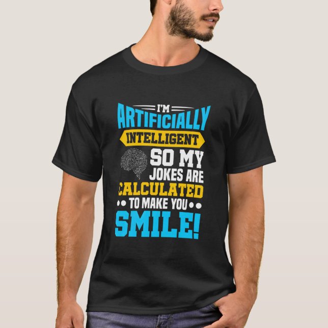 Künstlich Intelligente Witze T-Shirt (Vorderseite)