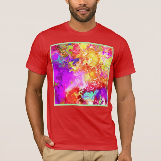 Künstliche Abstrakte Farbexplosionen T-Shirt (Vorderseite)