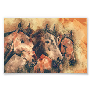 Künstliche Aquarellmalerei Fotodruck