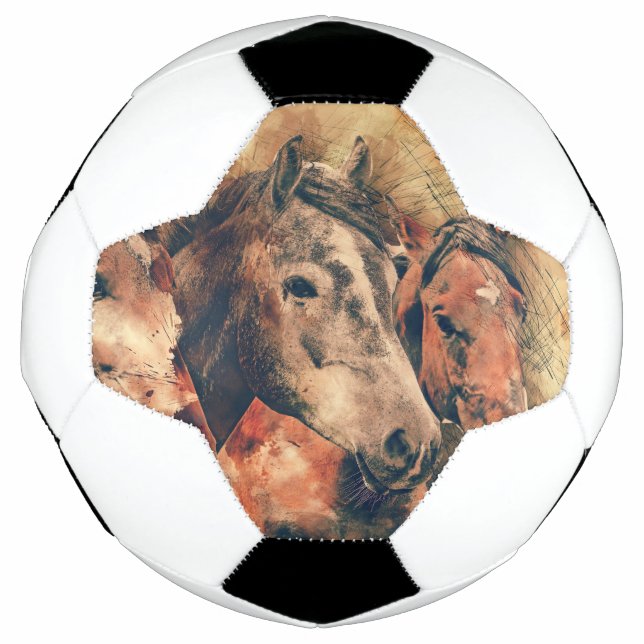 Künstliche Aquarellmalerei Fußball (Vorderseite)