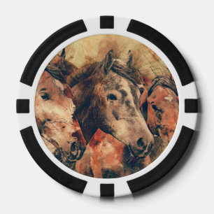 Künstliche Aquarellmalerei Pokerchips