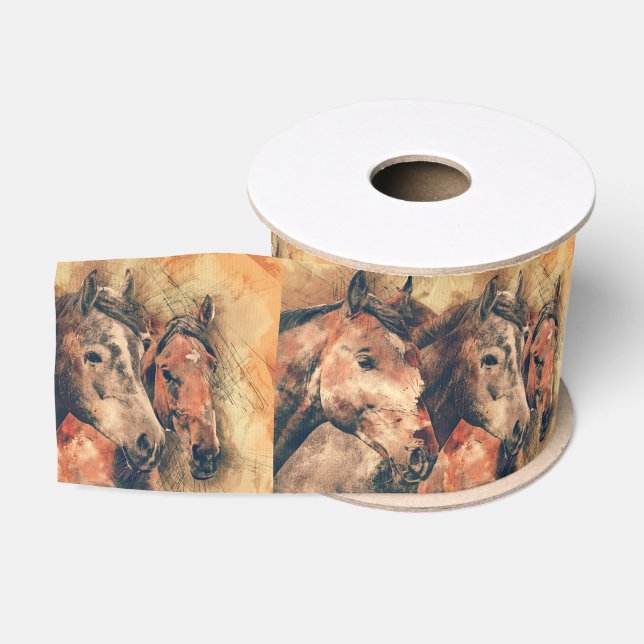 Künstliche Aquarellmalerei Ripsband (Spule)