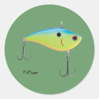 Künstliche Fischbäder von Fischen Runder Aufkleber