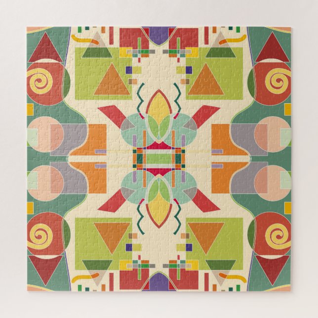 Künstliche Geometrie: farbiges nahtloses Muster (Vertikal)