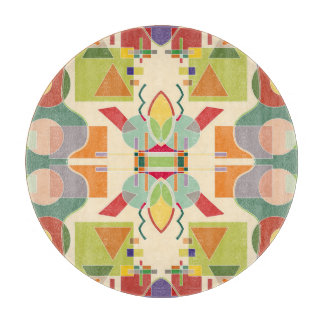 Künstliche Geometrie: farbiges nahtloses Muster Schneidebrett