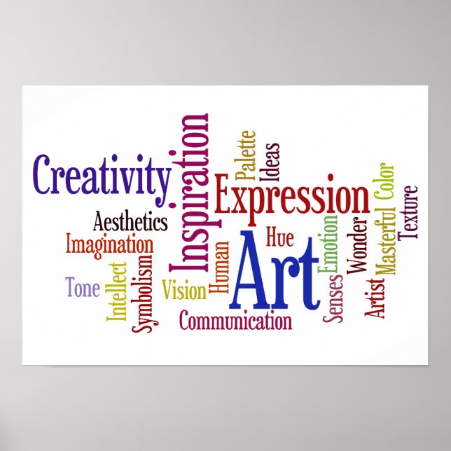 Künstliche Inspirationen - Kunst und Kreativität Poster (Vorne)