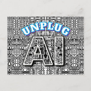 KÜNSTLICHE INTELLIGENZ ABKOPPELN POSTKARTE