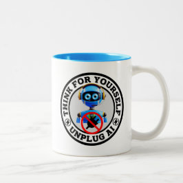 Künstliche Intelligenz - AI abstecken Zweifarbige Tasse