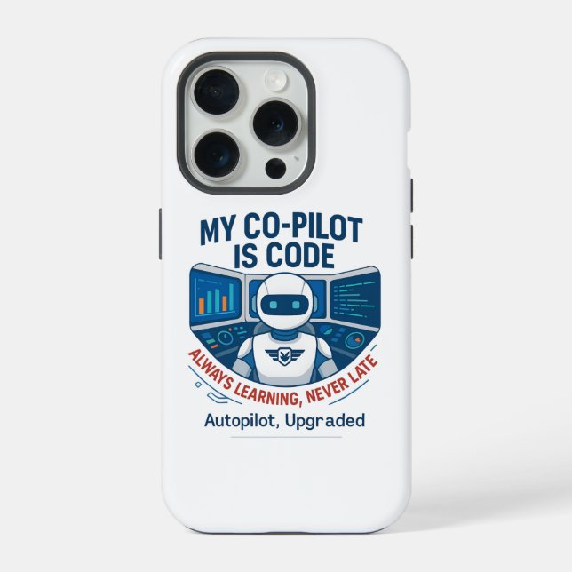Künstliche Intelligenz Co-Pilot Code-Design iPhone 15 Pro Hülle (Rückseite)