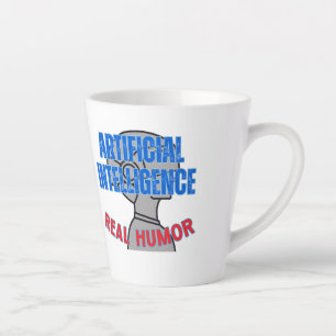 Künstliche Intelligenz, echter Spaß.w White BG Milchtasse