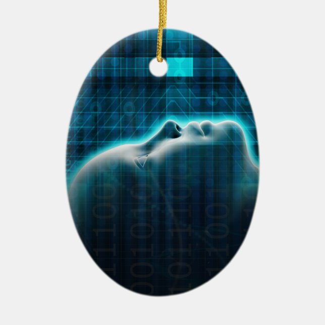Künstliche Intelligenz-Evolution mit Digital Keramik Ornament (Vorne)