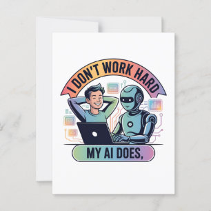 Künstliche Intelligenz funktioniert klüger Postkarte