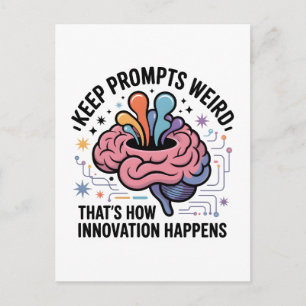 Künstliche Intelligenz Innovations-Gehirn-Design Postkarte
