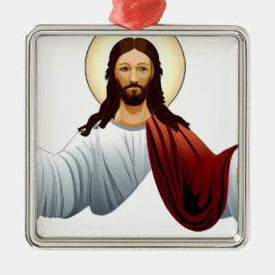 Künstliche Intelligenz Kunst Jesu mit Waffen aus Ornament Aus Metall
