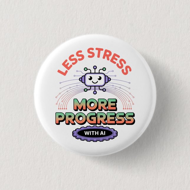 Künstliche Intelligenz Mode Robotics Mens Top Button (Vorderseite)