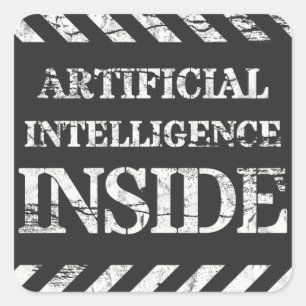 Künstliche Intelligenz Quadratischer Aufkleber