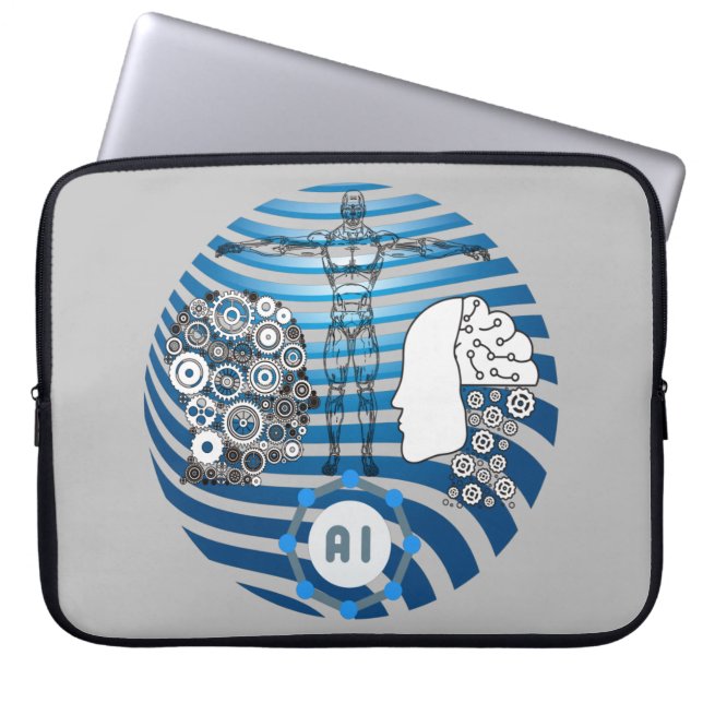 Künstliche Intelligenz, Roboter, Zukunft von Cybor Laptopschutzhülle (Vorderseite)