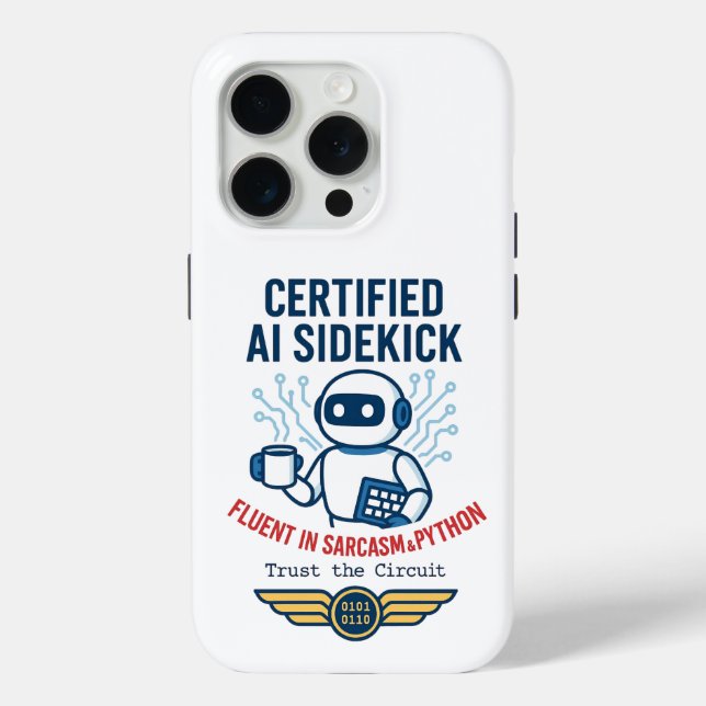 Künstliche Intelligenz Sidekick Funny Design Case-Mate iPhone Hülle (Rückseite)