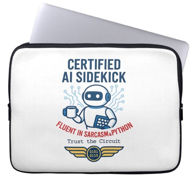 Künstliche Intelligenz Sidekick Funny Design Laptopschutzhülle (Vorderseite)