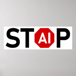 Künstliche Intelligenz stoppen Poster