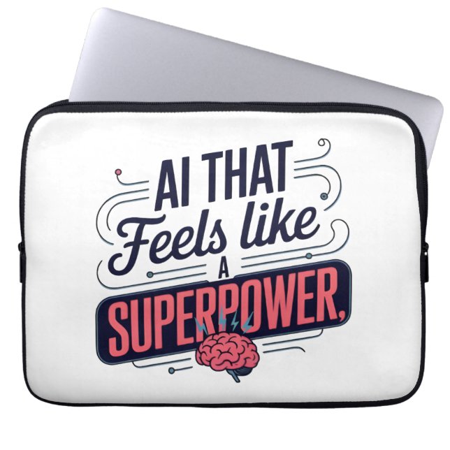 Künstliche Intelligenz Superpower Graphic Laptopschutzhülle (Vorderseite)