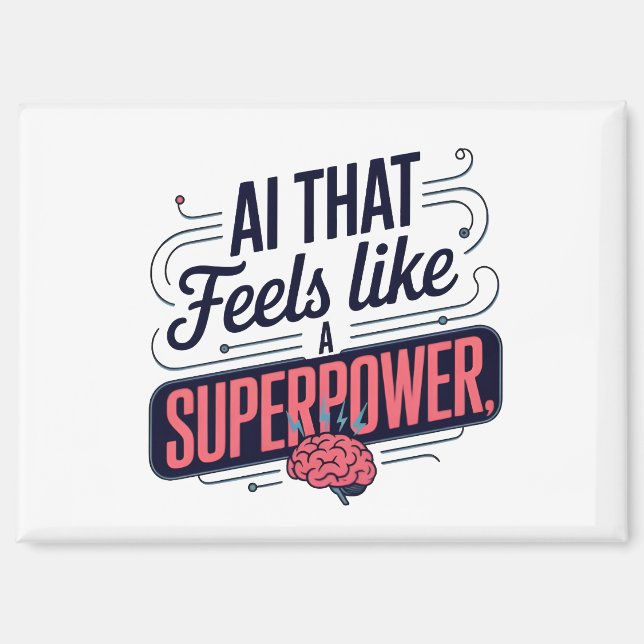 Künstliche Intelligenz Superpower Graphic Magnet (Vorderseite)