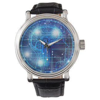 Künstliche Intelligenz Surreal AI Tech Gehirn Armbanduhr