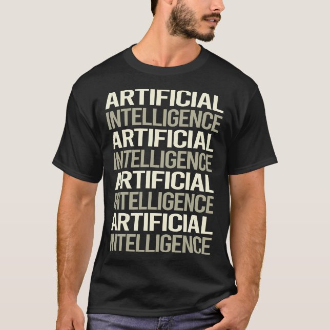 Künstliche Intelligenz von weißem Text T-Shirt (Vorderseite)