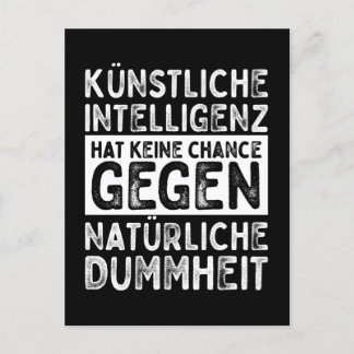Künstliche Intelligenz vs. Natürliche Dummheit Postkarte