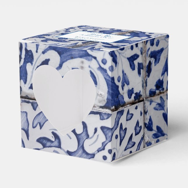 Künstliche portugiesische Tiles Azulejo Floral Geschenkschachtel (Vorderseite)