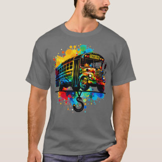 Künstliche Silhouette eines Schulbusses 1 T-Shirt