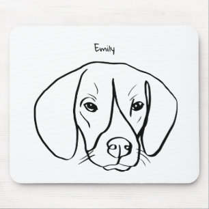 Künstlicher Beagle: Benutzerdefinierter Mauszeiger Mousepad