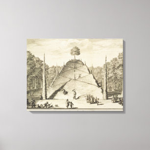 Künstlicher Berg Parnassus, von Johannes V Leinwanddruck