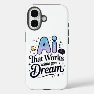 Künstlicher Intelligenzträumentwurf iPhone 16 Hülle