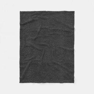 Künstliches schwarzes Leder Fleecedecke