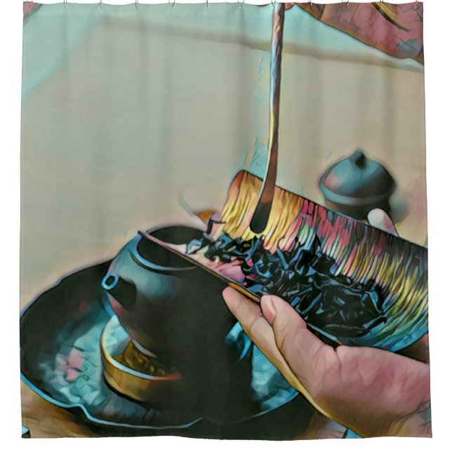 Kunstliebhaber Duschvorhang (Vorderseite)