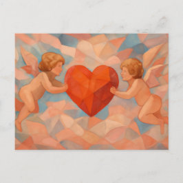 Kunstliebhaber Expressionistische Cherubim Valenti Feiertagspostkarte