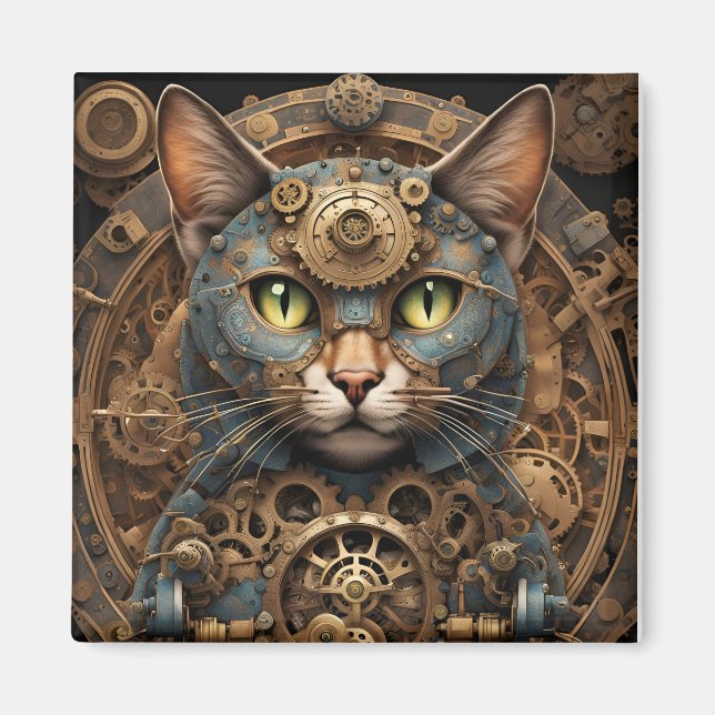 Kunstmagnet für Katzenkatze Magnet (Vorne)
