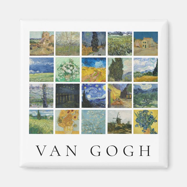 Kunstmalerei Collage Vincent Van Gogh Magnet (Vorne)