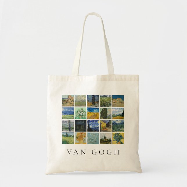 Kunstmalerei Collage Vincent Van Gogh Tragetasche (Vorne)
