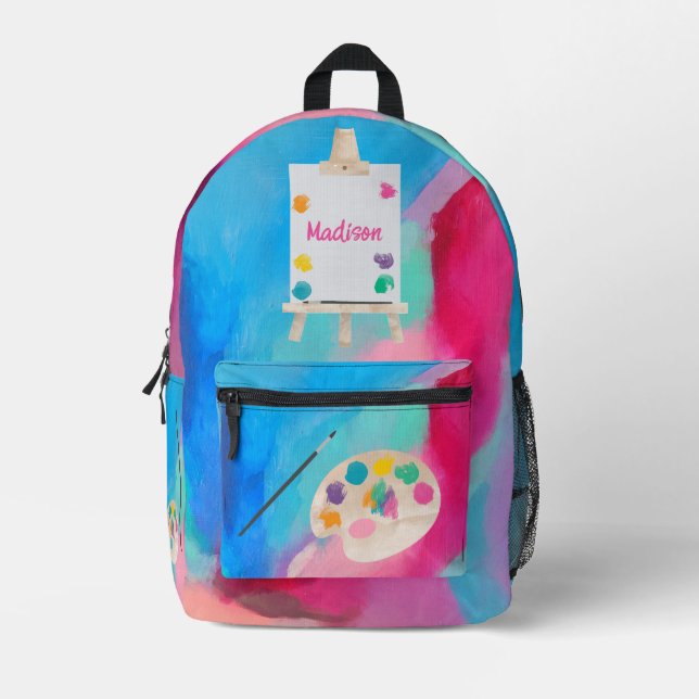 Kunstmalerei Kunsthandwerk Paint School Bedruckter Rucksack (Vorderseite)