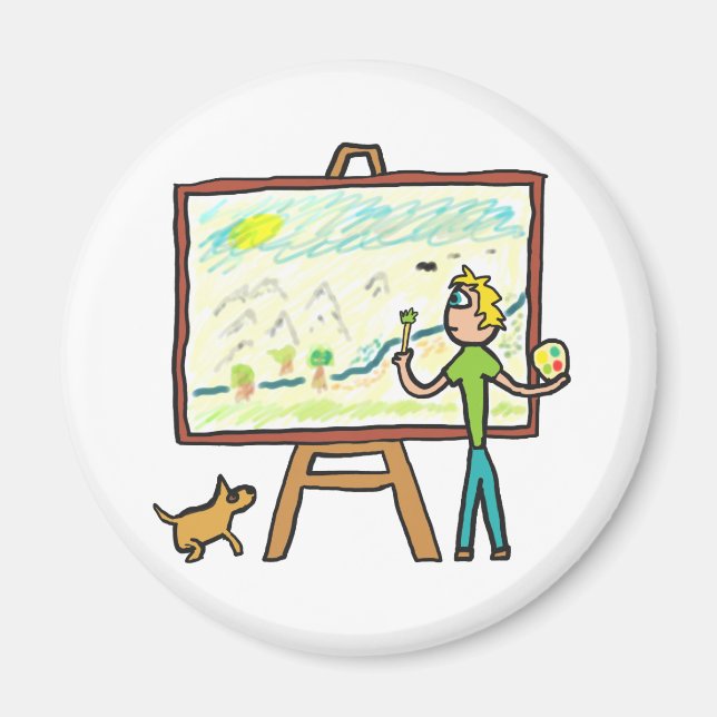 Kunstmalerei Magnet (Vorne)