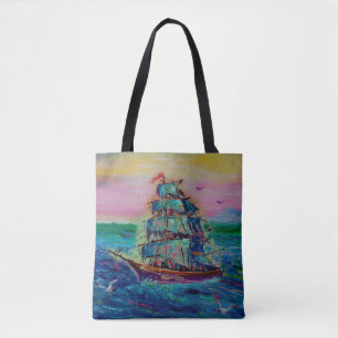 Kunstmalerei Öl Farbe barque Glück thailandabstra Tasche