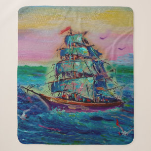 Kunstmalerei Ölfarbenbarke glückliches thailandabs Sherpadecke