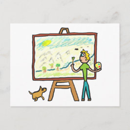 Kunstmalerei Postkarte