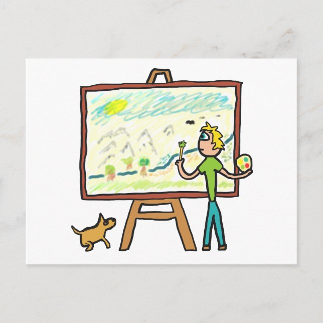 Kunstmalerei Postkarte (Vorderseite)