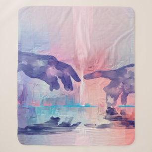Kunstmalerei, surrealistische handgemalte Hände Sherpadecke