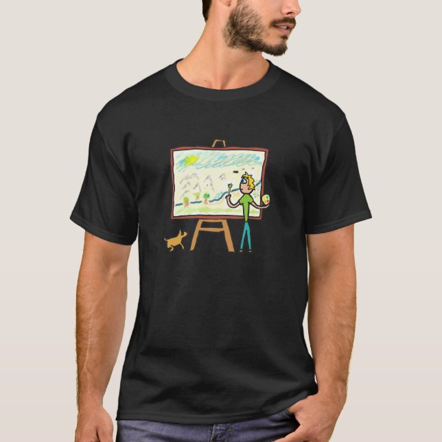 Kunstmalerei T-Shirt (Vorderseite)
